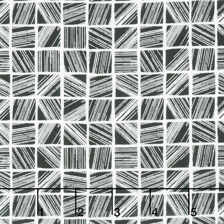 Inkwell - Grid Black Yardage