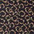 Holiday Flourish Peppermint Twist - Peppermint Candies Black Metallic Yardage