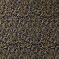 Holiday Flourish Peppermint Twist - Swirls Black Metallic Yardage