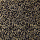 Holiday Flourish Peppermint Twist - Swirls Black Metallic Yardage