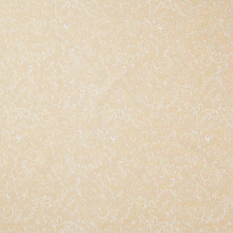 Holiday Flourish Peppermint Twist - Swirls Cream Metallic Yardage
