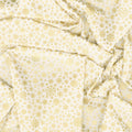 Holiday Flourish - Peppermint Twist Snowflakes Vanilla Metallic Yardage