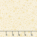 Holiday Flourish - Peppermint Twist Snowflakes Vanilla Metallic Yardage