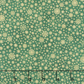 Holiday Flourish - Peppermint Twist Snowflakes Pine Metallic Yardage