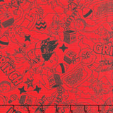 How the Grinch Stole Christmas - Tonal Grinch Red Yardage