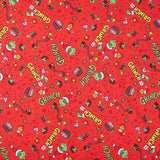 How the Grinch Stole Christmas - Grinch Icon Toss Red Yardage