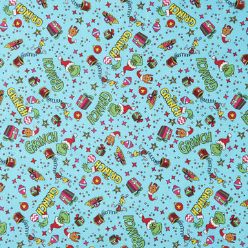 How the Grinch Stole Christmas - Grinch Icon Toss Snow Yardage