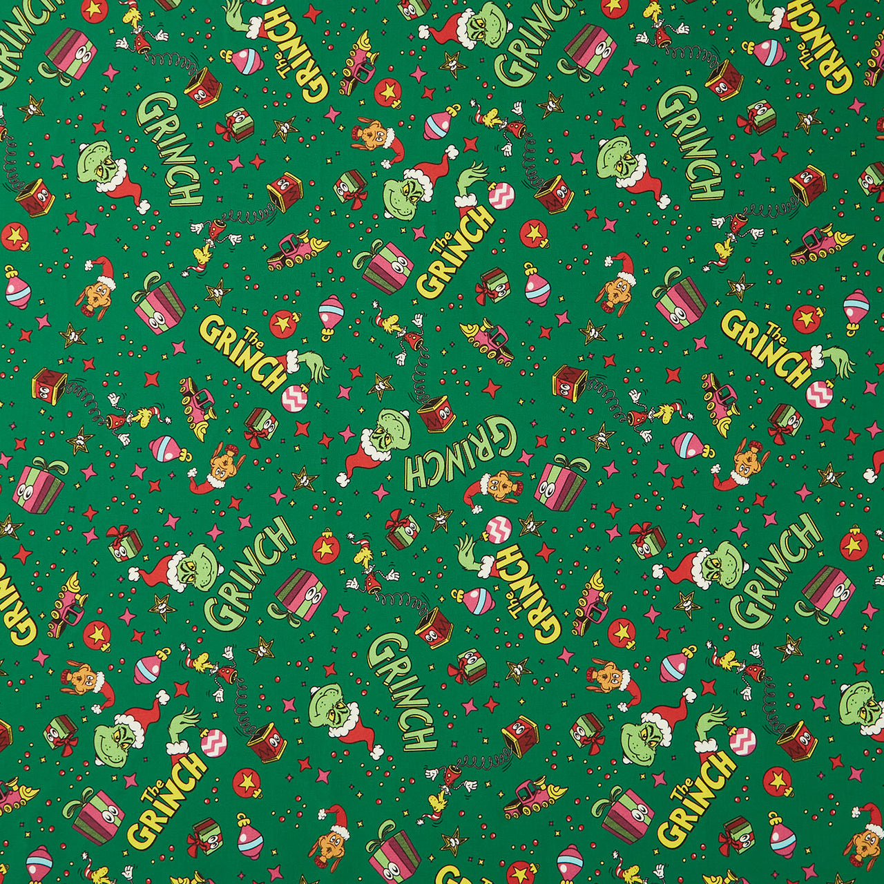 How the Grinch Stole Christmas - Grinch Icon Toss Evergreen Yardage