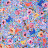 Whisker Wonderland - Floral Periwinkle Yardage