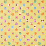 Whisker Wonderland - Cat Faces Daffodil Yardage
