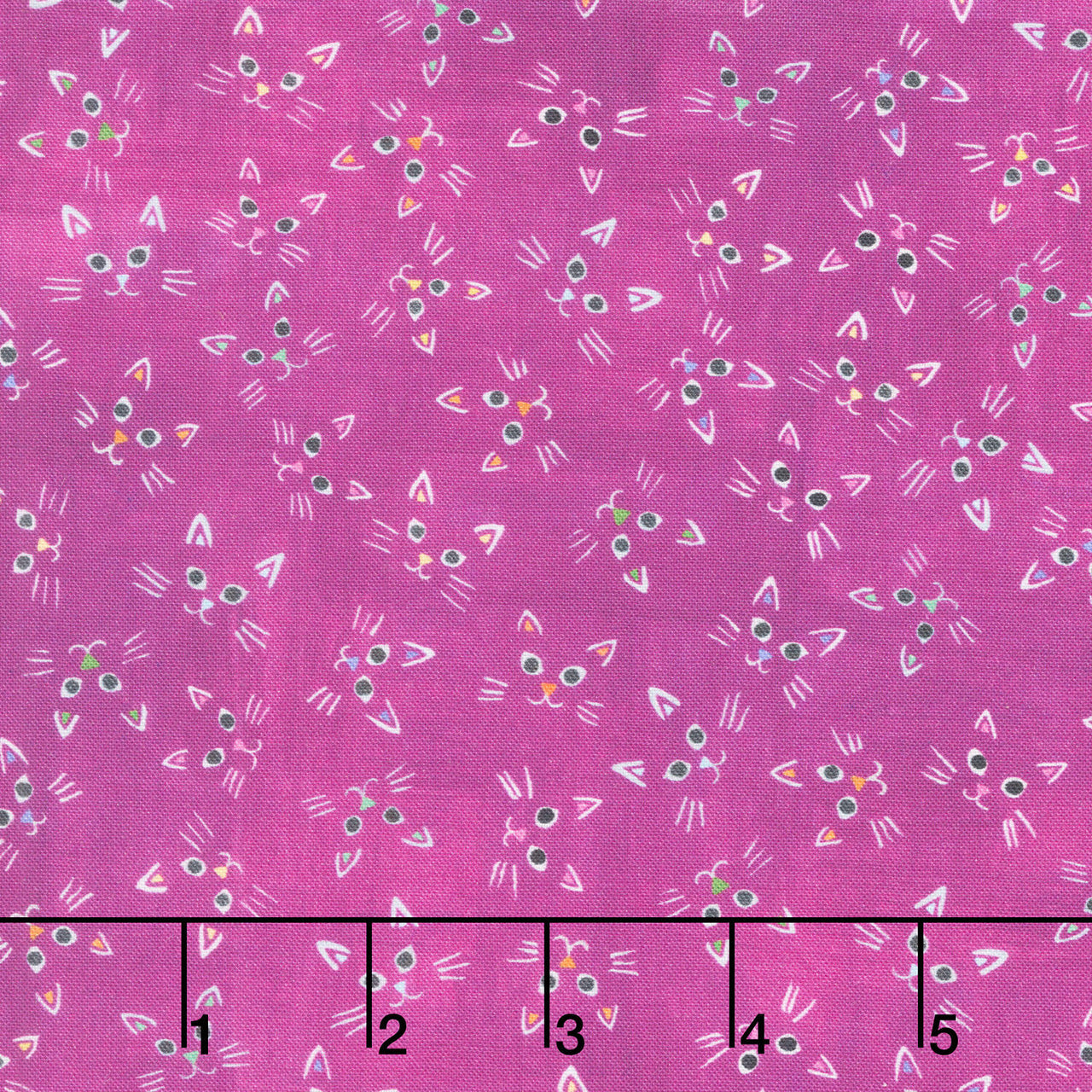 Whisker Wonderland - Cat Faces Petunia Yardage