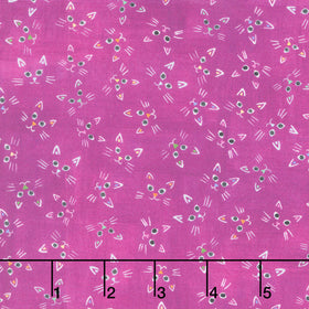 Whisker Wonderland - Cat Faces Petunia Yardage