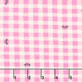Whisker Wonderland - Cat Gingham Pink Lemonade Yardage