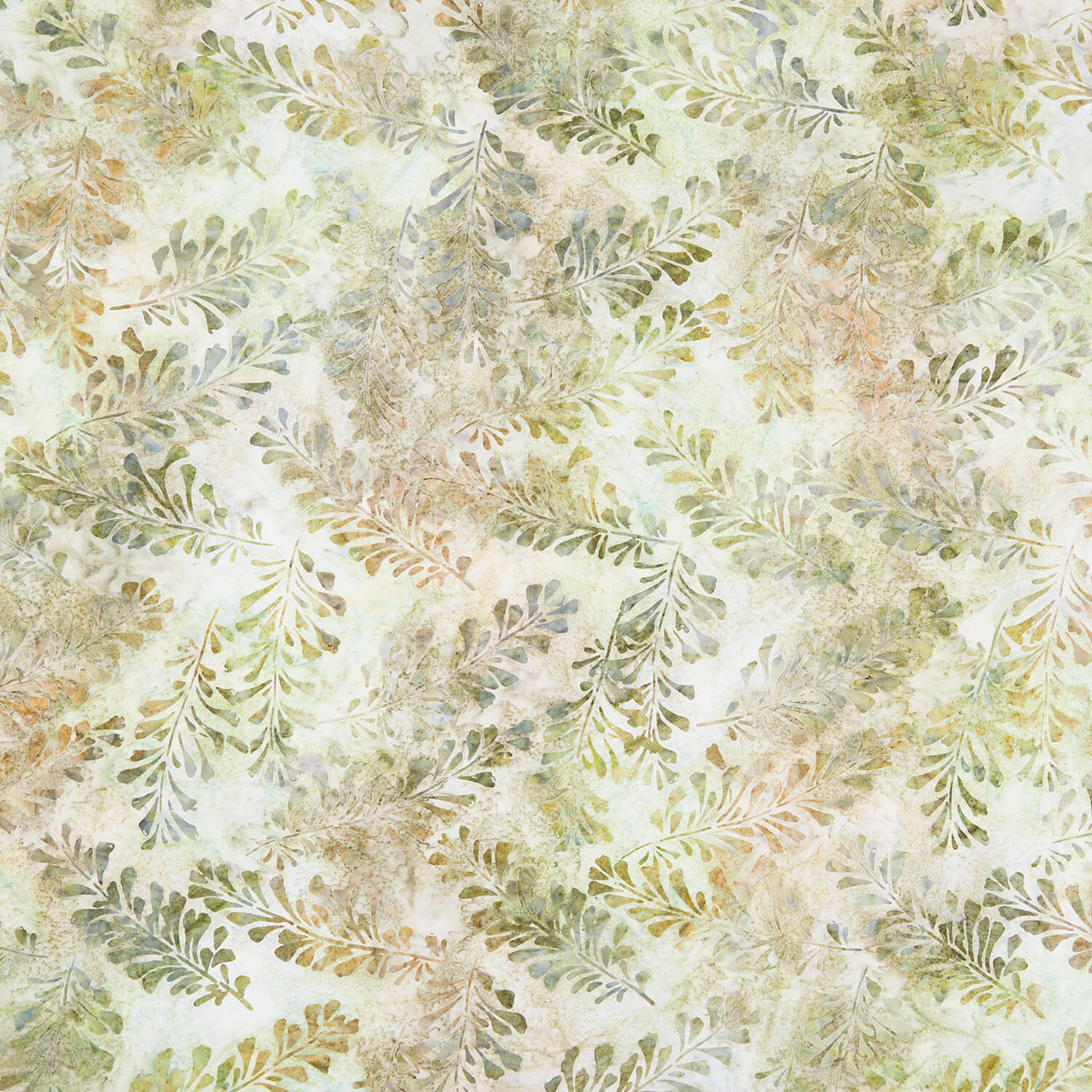 Artisan Batiks - Morning Mist Leaves Moss Yardage