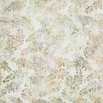 Artisan Batiks - Morning Mist Leaves Pistachio Yardage
