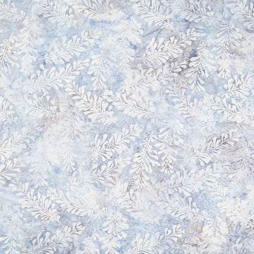 Artisan Batiks - Morning Mist Leaves Dusty Blue Yardage