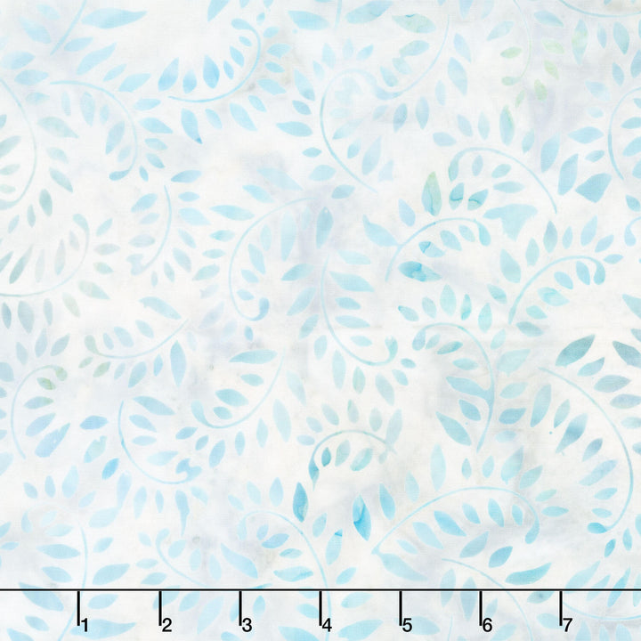 Artisan Batiks - Morning Mist Swirly Leaves Water Yardage