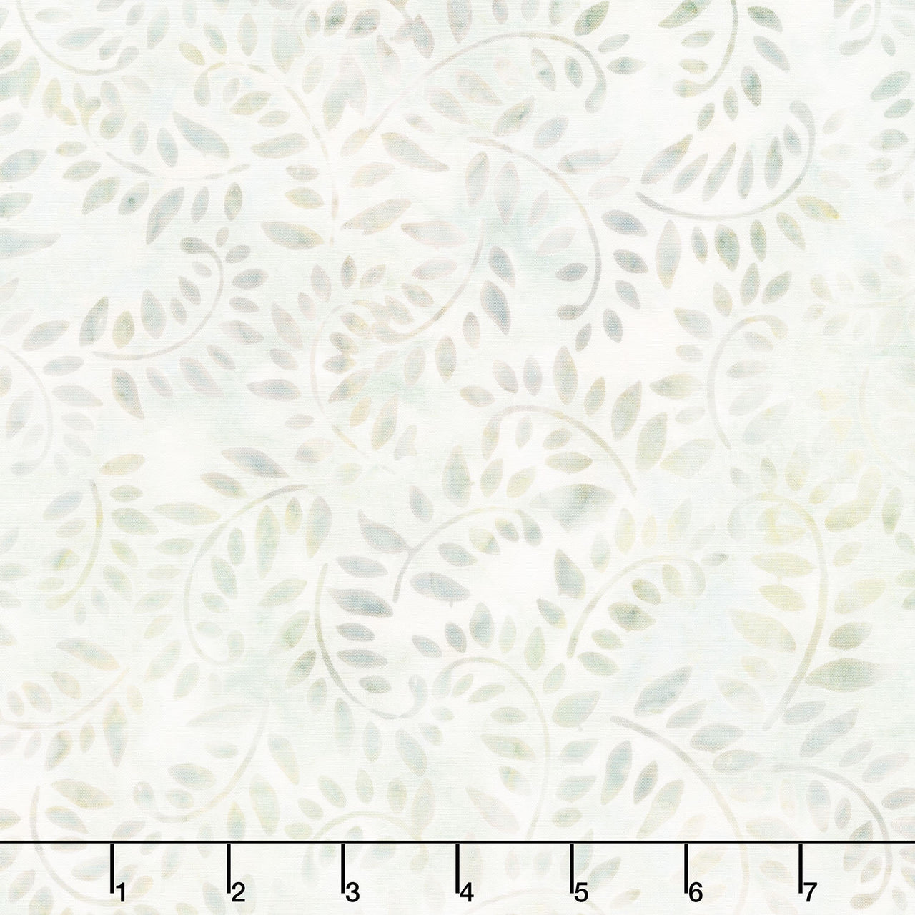 Artisan Batiks - Morning Mist Swirly Leaves Fresh Dew Yardage