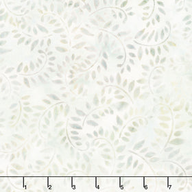 Artisan Batiks - Morning Mist Swirly Leaves Fresh Dew Yardage
