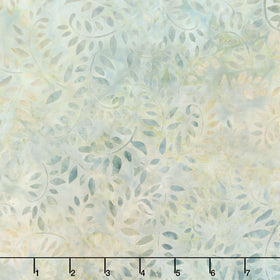 Artisan Batiks - Morning Mist Swirly Leaves Eucalyptus Yardage