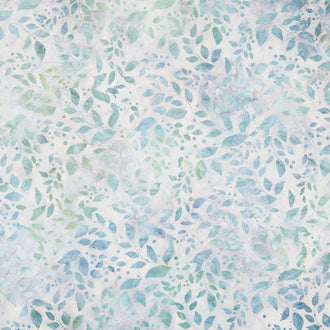 Artisan Batiks - Morning Mist Scattered Leaves Powder Yardage