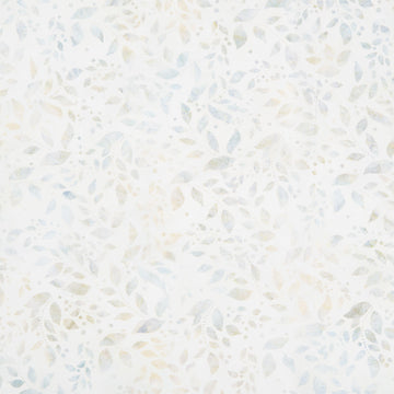 Artisan Batiks - Morning Mist Scattered Leaves Sea Glass Yardage