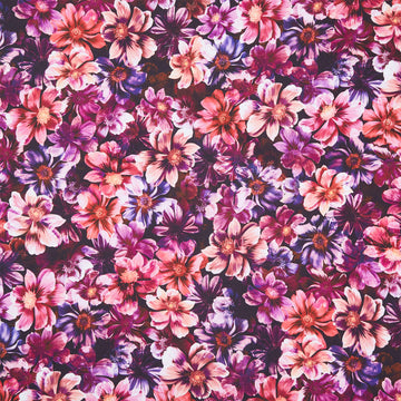 Meadow Mystique - Large Florals Plum Yardage