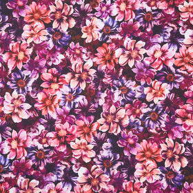 Meadow Mystique - Large Florals Plum Yardage