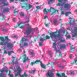 Meadow Mystique - Roses Grape Yardage