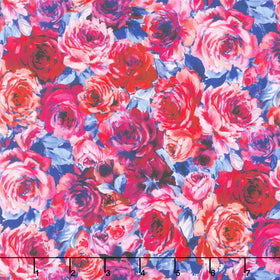 Meadow Mystique - Roses Strawberry Yardage
