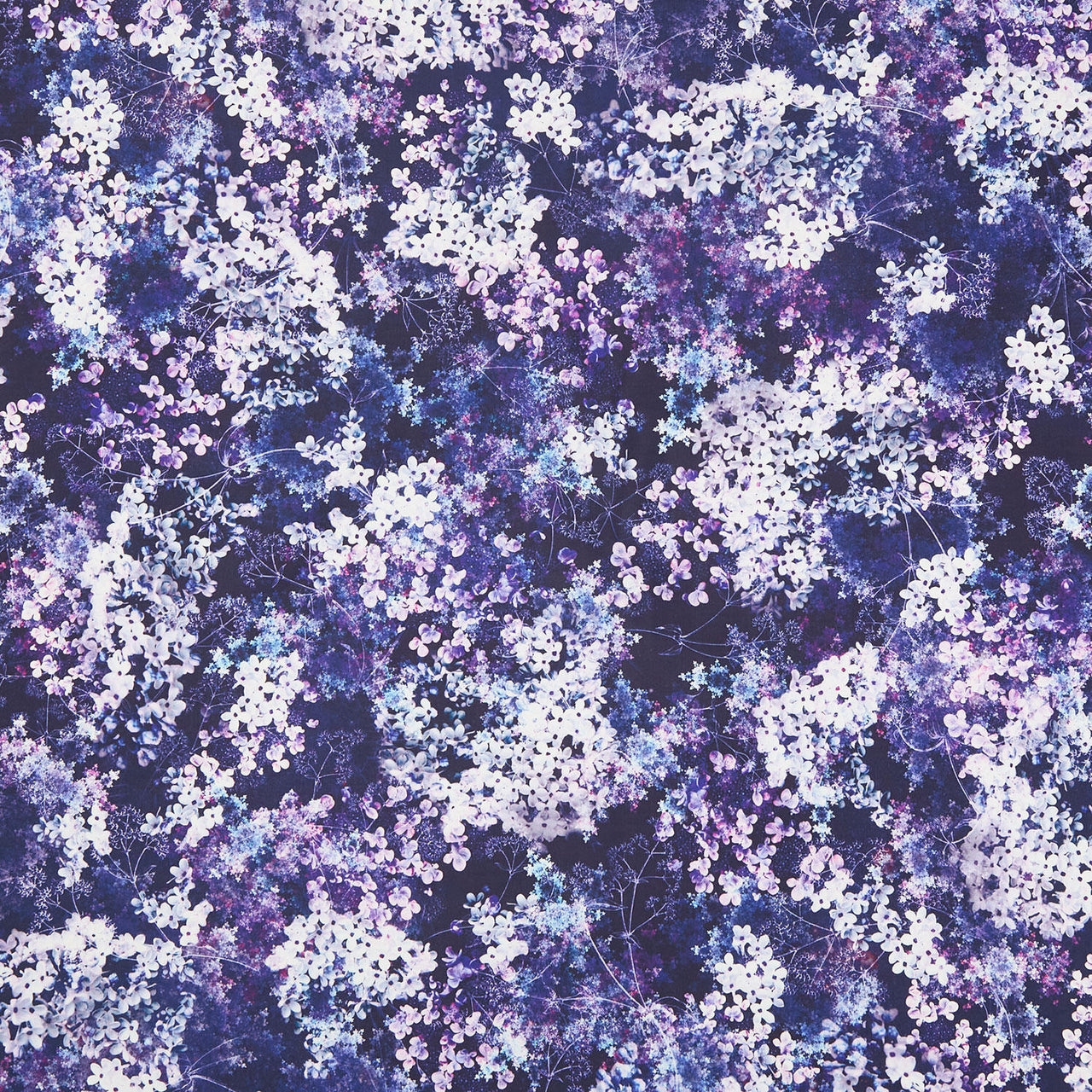 Meadow Mystique - Flower Sprays Midnight Purple Yardage
