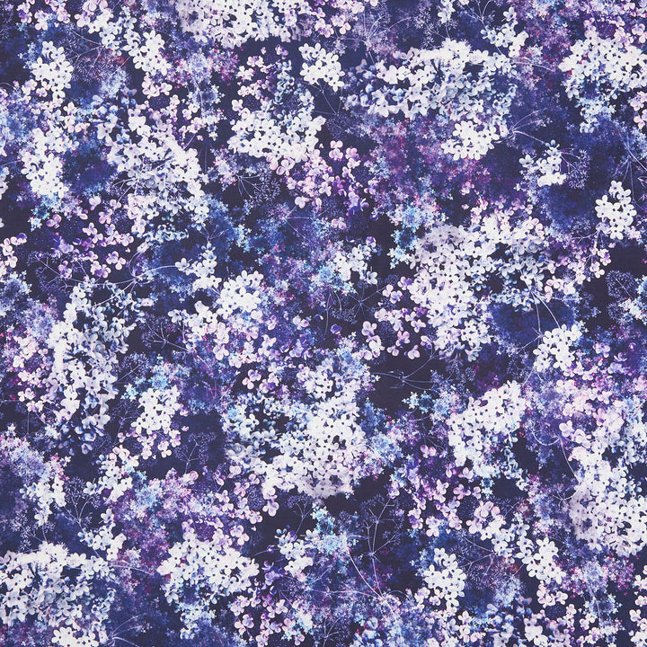 Meadow Mystique - Flower Sprays Midnight Purple Yardage