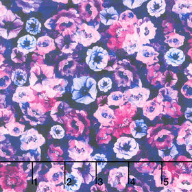 Meadow Mystique - Flowers Violet Yardage