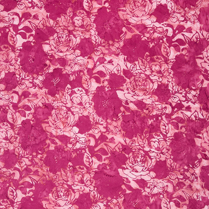 Artisan Batiks - Sweet Blossoms Large Flowers Fuchsia Yardage