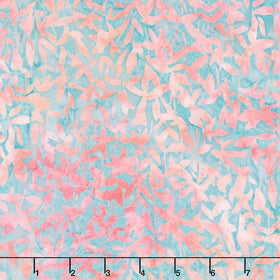 Artisan Batiks - Sweet Blossoms Leaves, Stems Sunrise Yardage