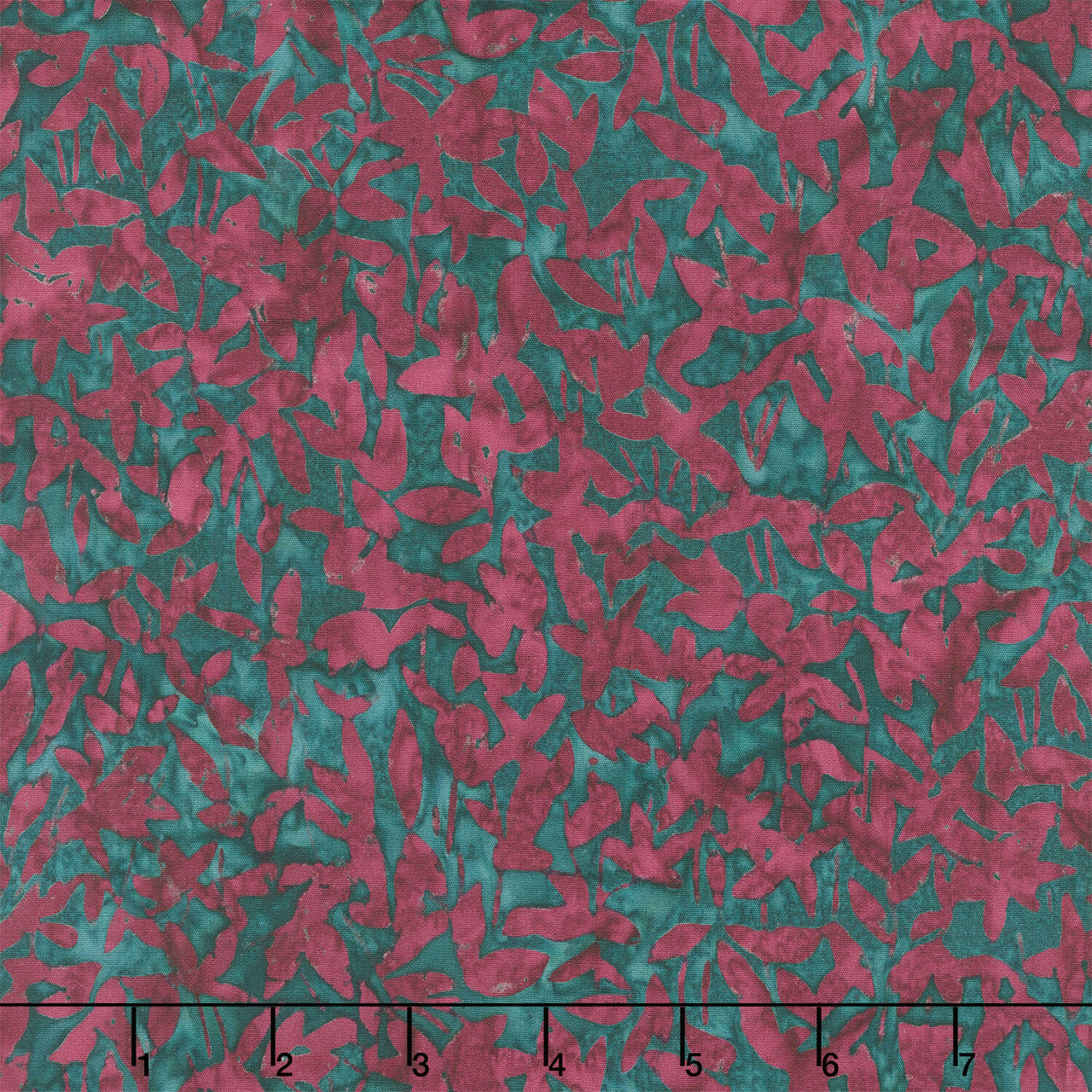 Artisan Batiks - Sweet Blossoms Leaves, Stems Blackberry Yardage