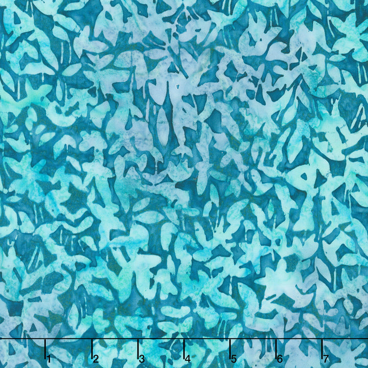 Artisan Batiks - Sweet Blossoms Leaves, Stems Waterfall Yardage