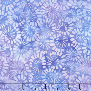 Artisan Batiks - Dancing Petals Swirls Periwinkle Yardage