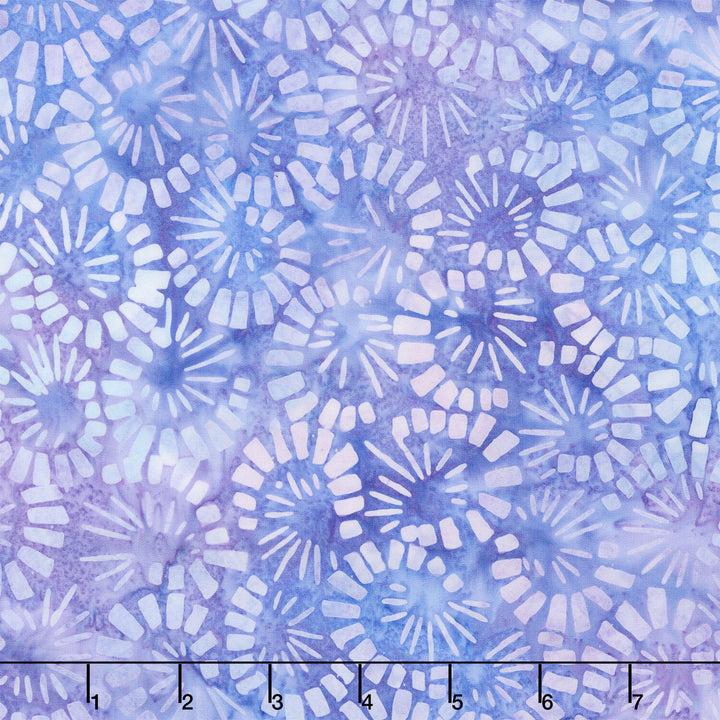 Artisan Batiks - Dancing Petals Swirls Periwinkle Yardage