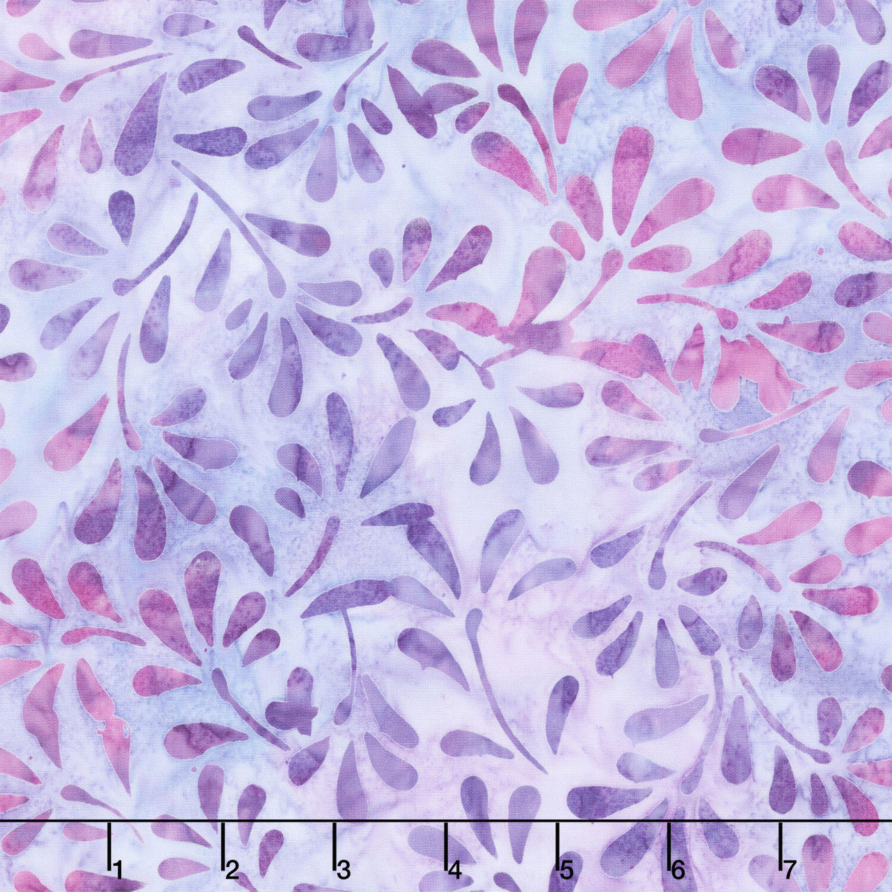 Artisan Batiks - Dancing Petals Sprigs Lilac Yardage