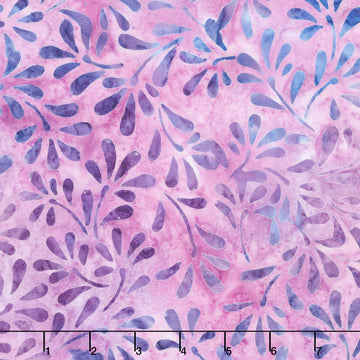 Artisan Batiks - Dancing Petals Sprigs Thistle Yardage