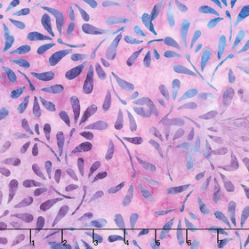 Artisan Batiks - Dancing Petals Sprigs Thistle Yardage