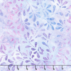 Artisan Batiks - Dancing Petals Sprigs Hydrangea Yardage