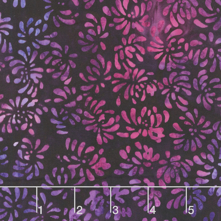 Artisan Batiks - Dancing Petals Petals Midnight Purple Yardage