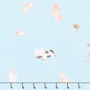 Farm Charm - Farm Animals Sky Yardage