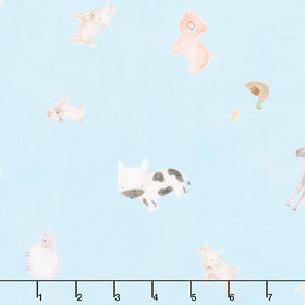 Farm Charm - Farm Animals Sky Yardage