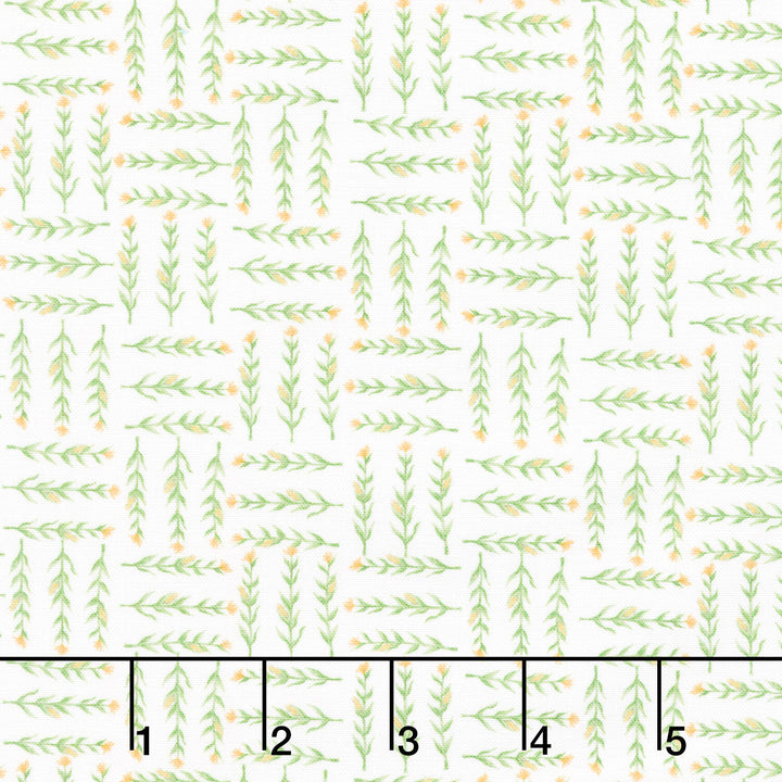 Farm Charm - Corn Stalks White Yardage