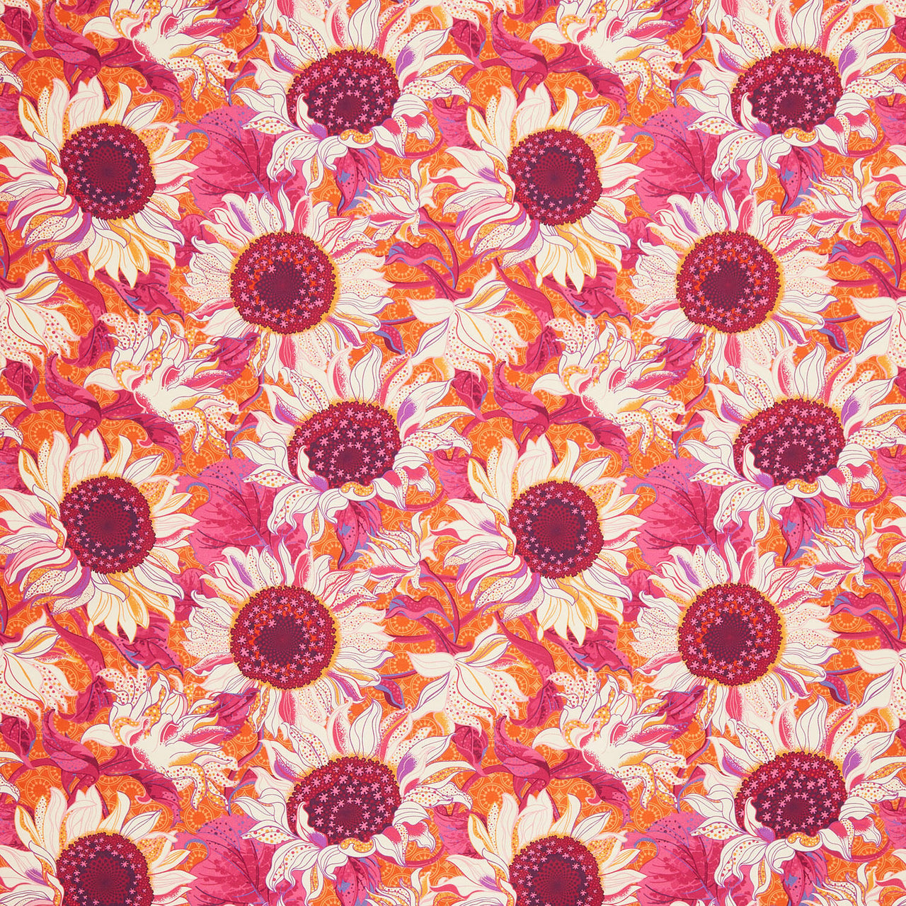 Sunflower Sonata - Sunflowers Orange Yardage
