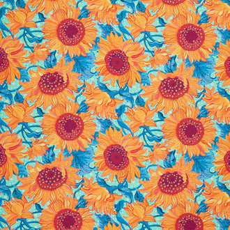 Sunflower Sonata - Sunflowers Mint Yardage