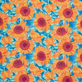 Sunflower Sonata - Sunflowers Mint Yardage